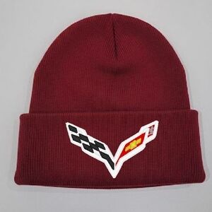 🔥 NEW 🔥 Corvette C7 Burgundy Beanie